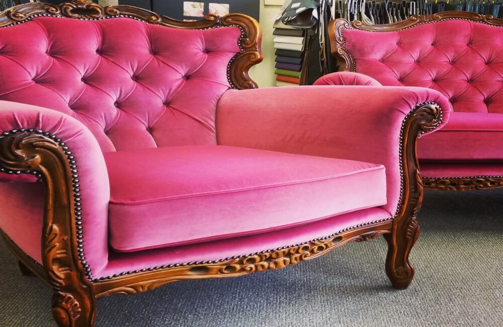 Brown leather lounge suite reupholstered by Signature Upholstery